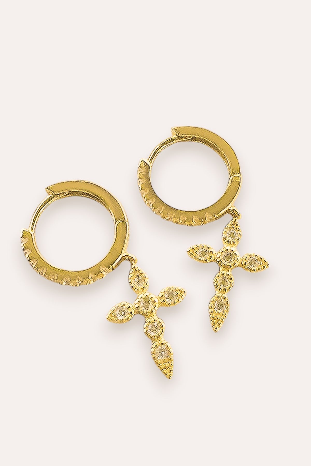 Cross Earring (Gold)