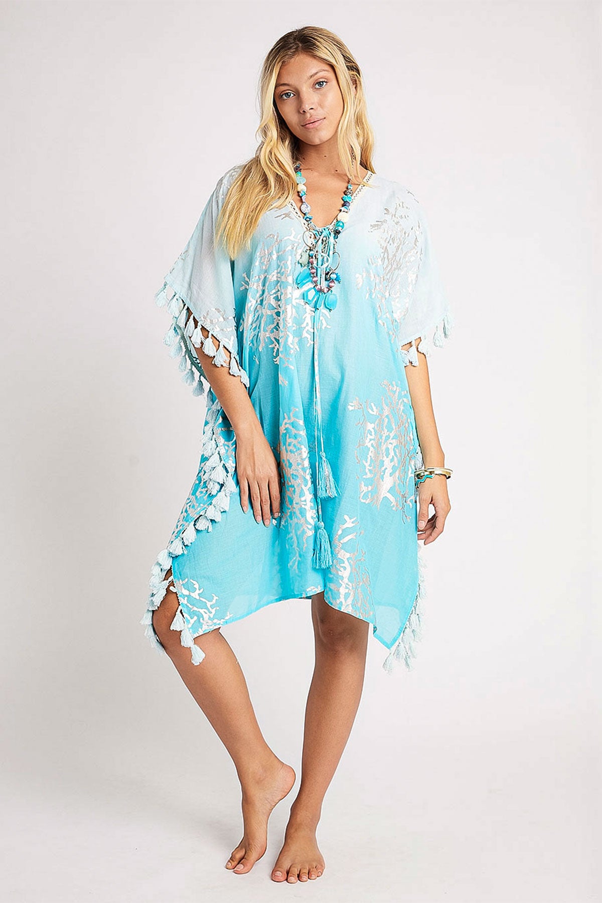 Indra Kaftan Turquoise