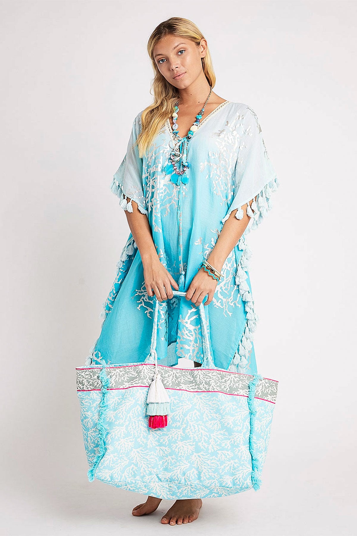 Indra Kaftan Turquoise