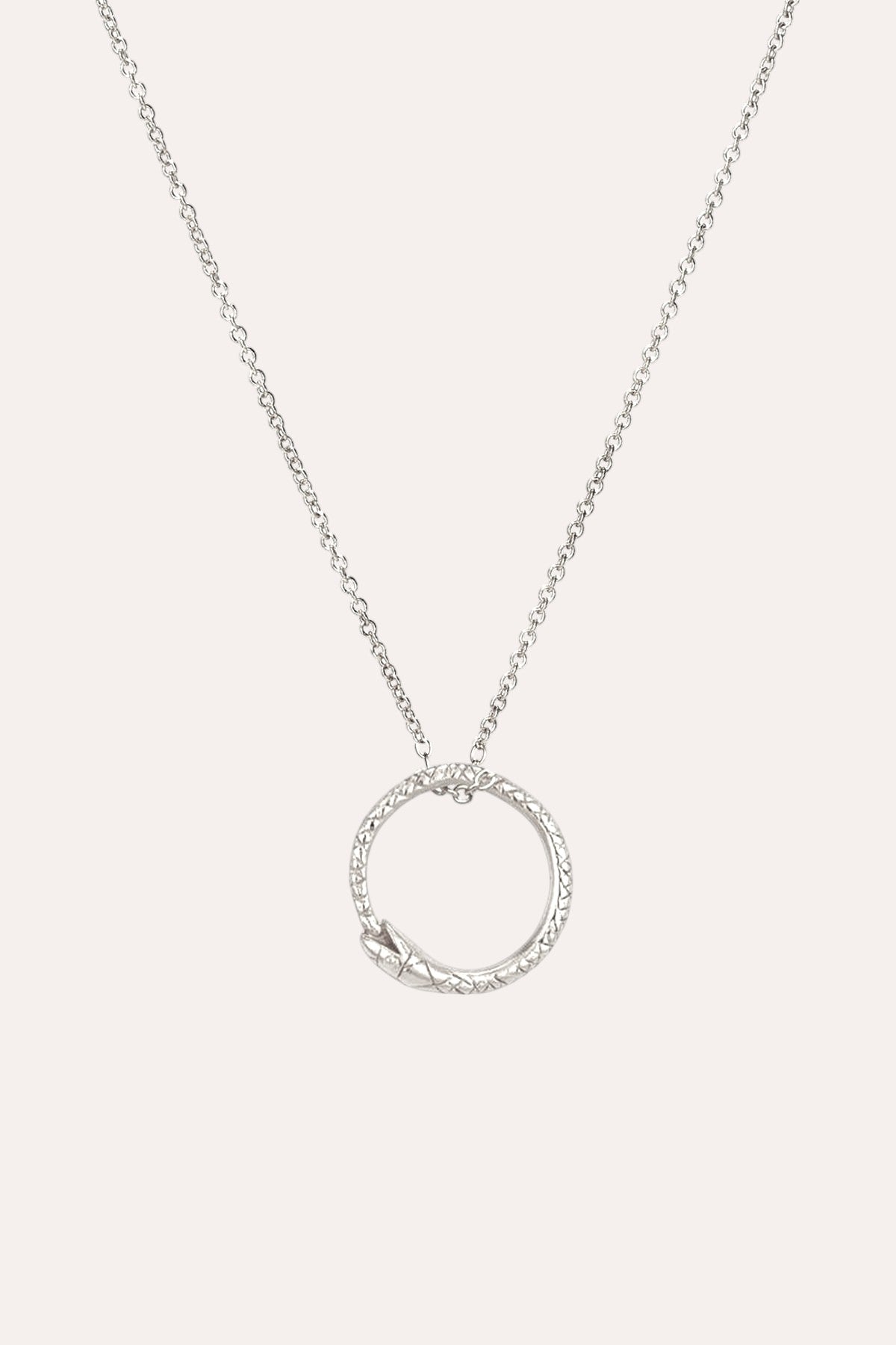 Round Snake Necklace (Silver)