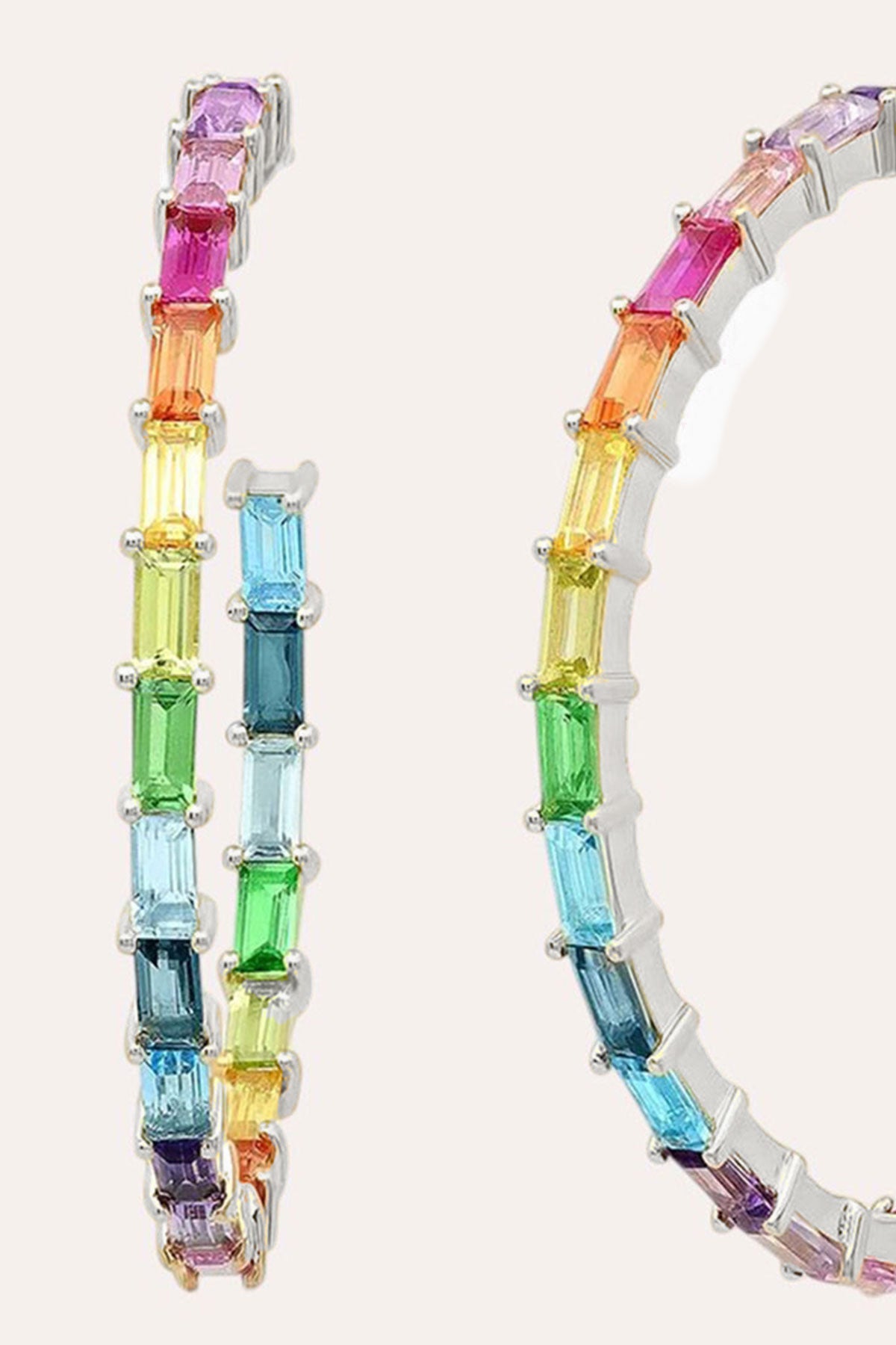 Rainbow Hoops (Silver)