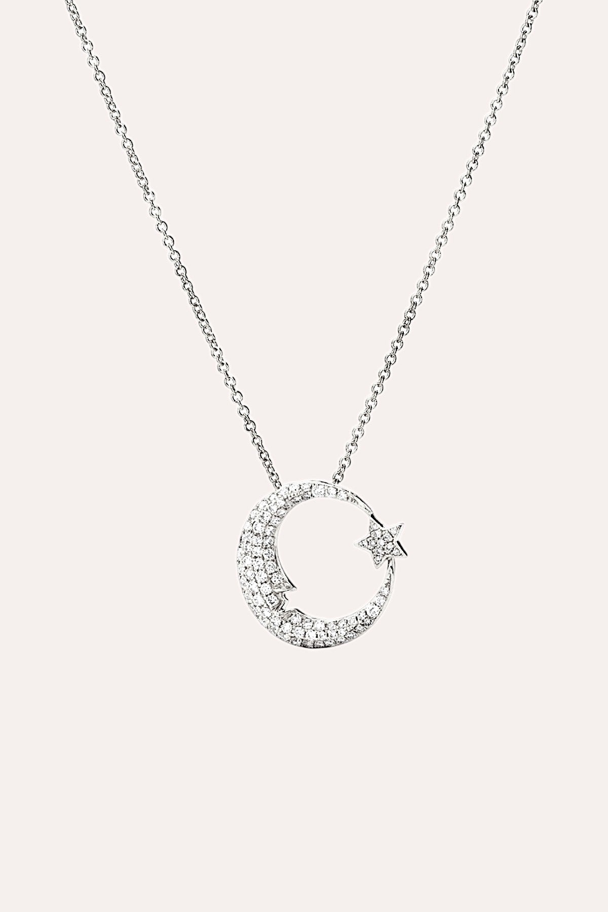 Star Moon Necklace (Silver)