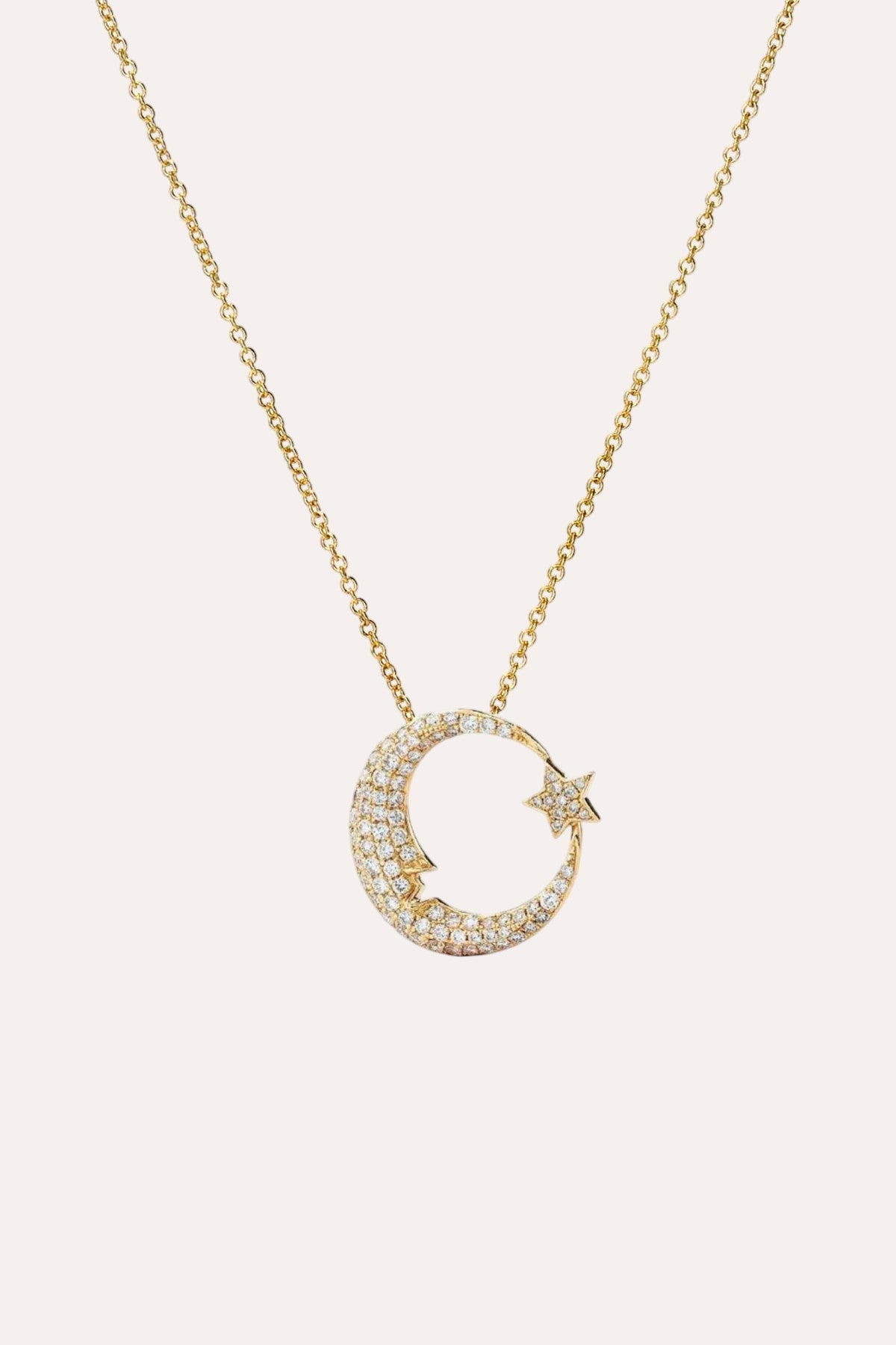 Star Moon Necklace (Gold)