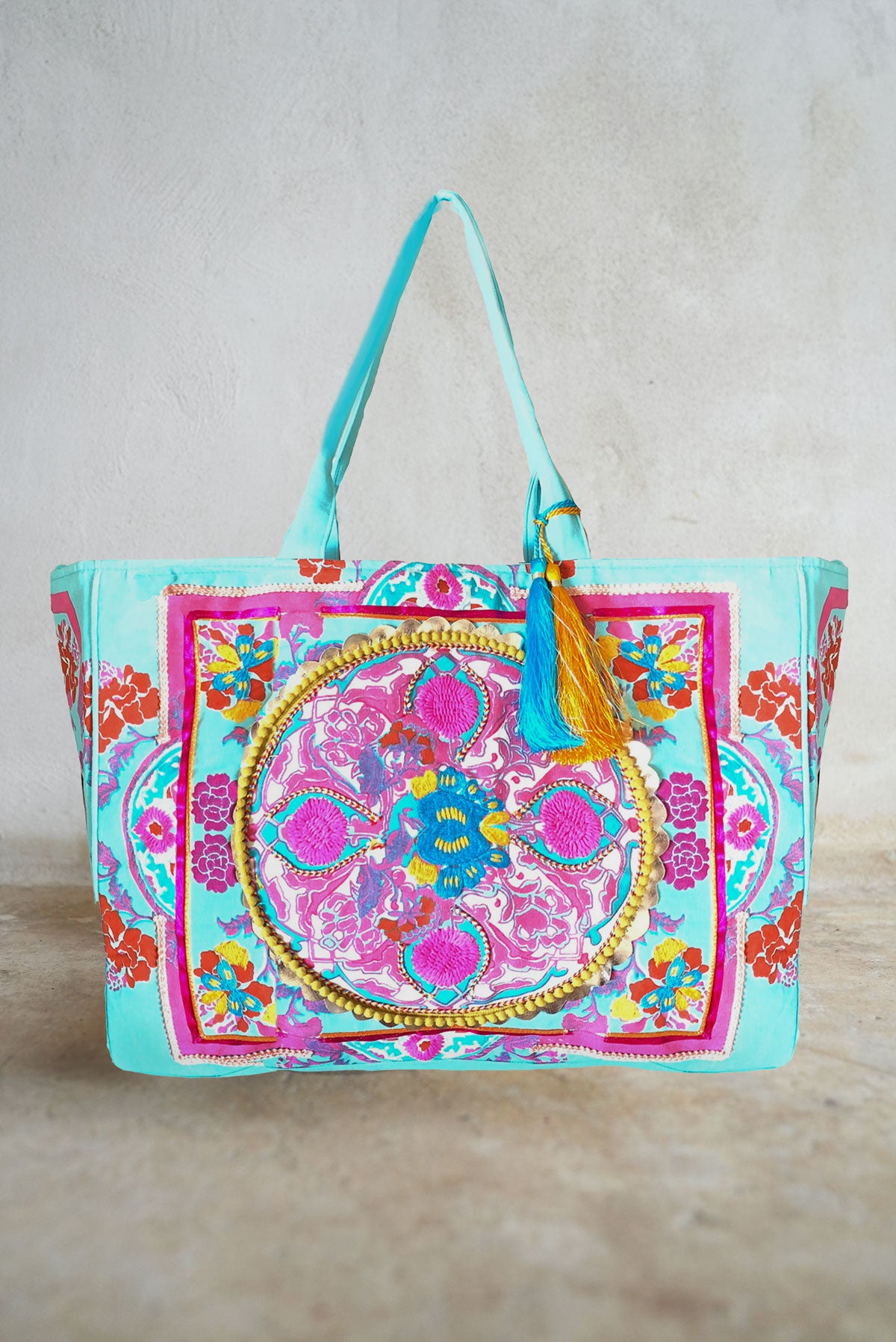 Boho top chic beach tote bags