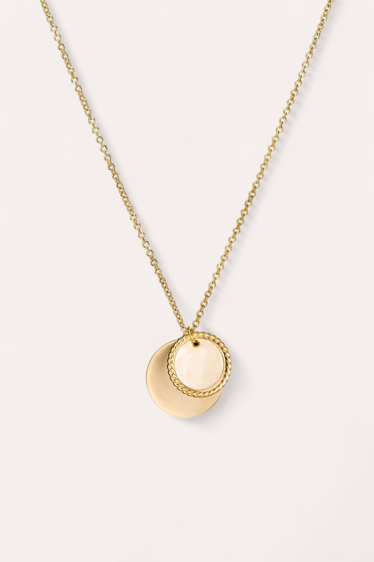 Twin Coin Necklace (Gold)