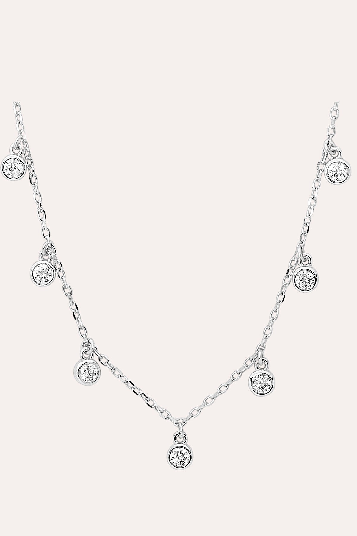 Zoe Drop Necklace (Silver)